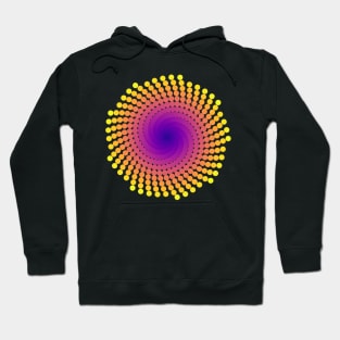 Whirlpool Spiral | Light Sunset Yellow Red Blue Hoodie